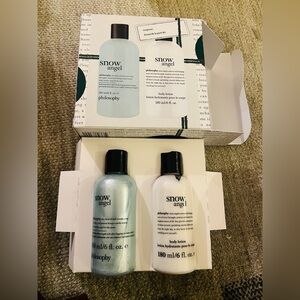 Philosophy SNOW ANGEL Hydrating Shower Gel & Body Lotion Duo Bath Set NEW In Box